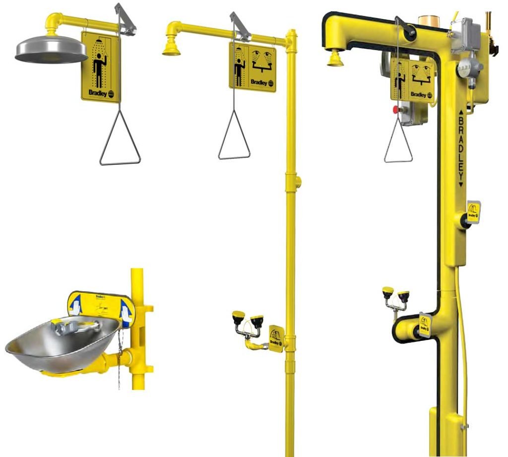 Chuveiro e Lava-Olhos em Aço Inox BR 837 585