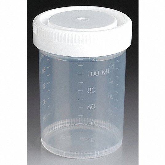 Frasco hermético: polipropileno, capacidade de 4 fl oz - oz, capacidade de 120 mL - mL, diâmetro do 