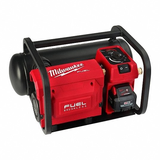 YMR | Compressor de ar portátil MILWAUKEE: silencioso, sem óleo, 2 gal, cachorro-quente, 0,75 hp, 1,2 cfm Compressor de ar portátil MILWAUKEE: silencioso, sem óleo, 2 gal, cachorro-quente, 0,75 hp, 1,2 cfm
