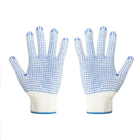 YMR | Luvas de trabalho de algodão antiderrapantes Dots Luvas de trabalho de algodão antiderrapantes Dots