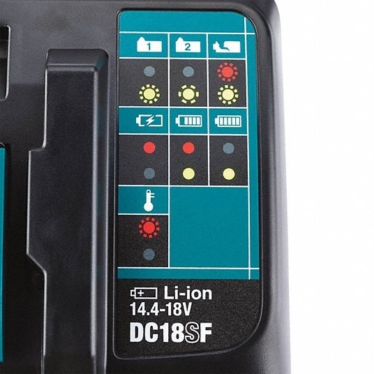YMR | Carregador de bateria: Makita, carregamento simultâneo multiportas, para 14,4 V/18 V, íon de lítio, Carregador de bateria: Makita, carregamento simultâneo multiportas, para 14,4 V/18 V, íon de lítio,