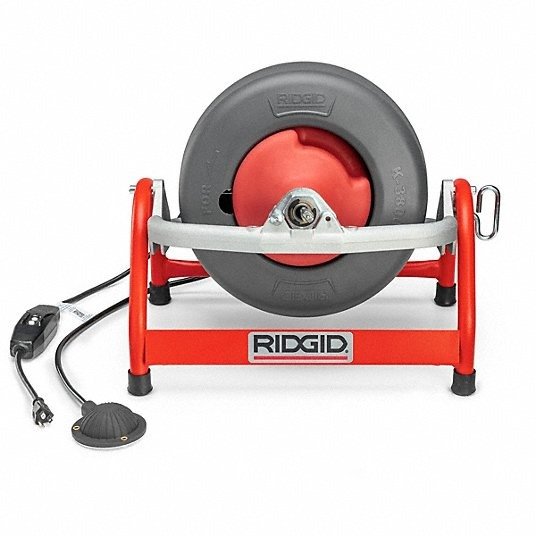 Máquina de limpeza de ralos RIDGID: com fio, K-3800, para tubos de 1 1/2 pol. a 4 pol., diâmetro do 