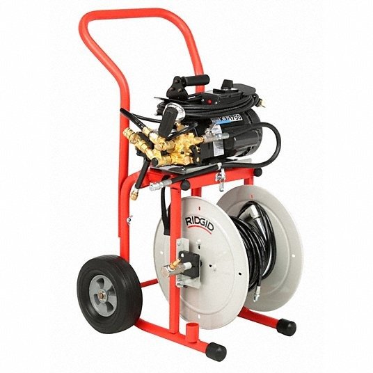 YMR | Jato de água com fio RIDGID: com fio, para tubos de 1 1/4 pol. a 4 pol., diâmetro de mangueira de 1/ Jato de água com fio RIDGID: com fio, para tubos de 1 1/4 pol. a 4 pol., diâmetro de mangueira de 1/
