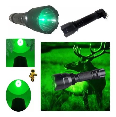YMR | Lanterna Caçador Foco Verde 900mah 3w Super Brilhante Led Lanterna Caçador Foco Verde 900mah 3w Super Brilhante Led